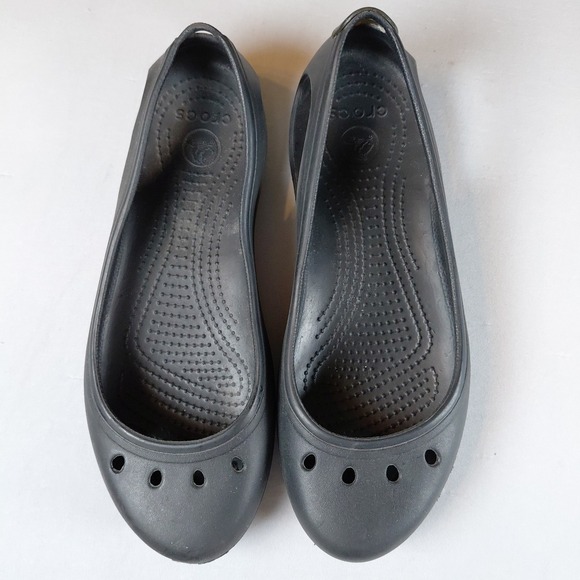 CROCS Shoes - Crocs Kadee Ballet Flats Mary Jane Women's 8 Closed Toe Slingback Black EUC